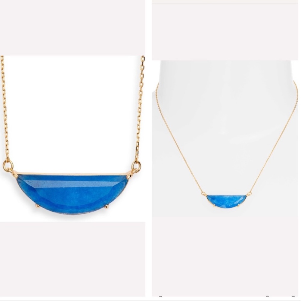 NWT KS half moon scallop mini pendant necklace